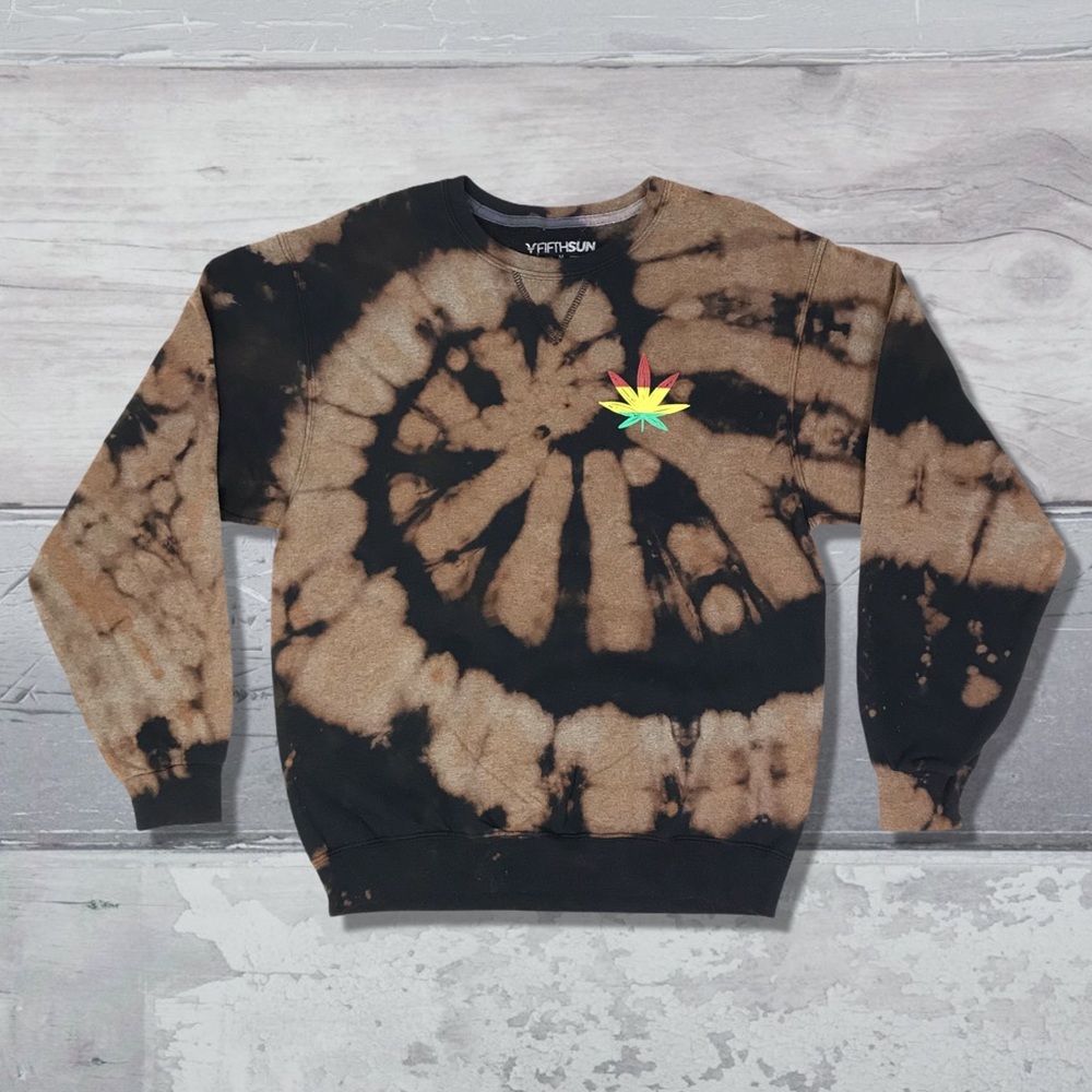 Fifth Sun Gonja Rasta Bleach Dye Tie Dye Sweater